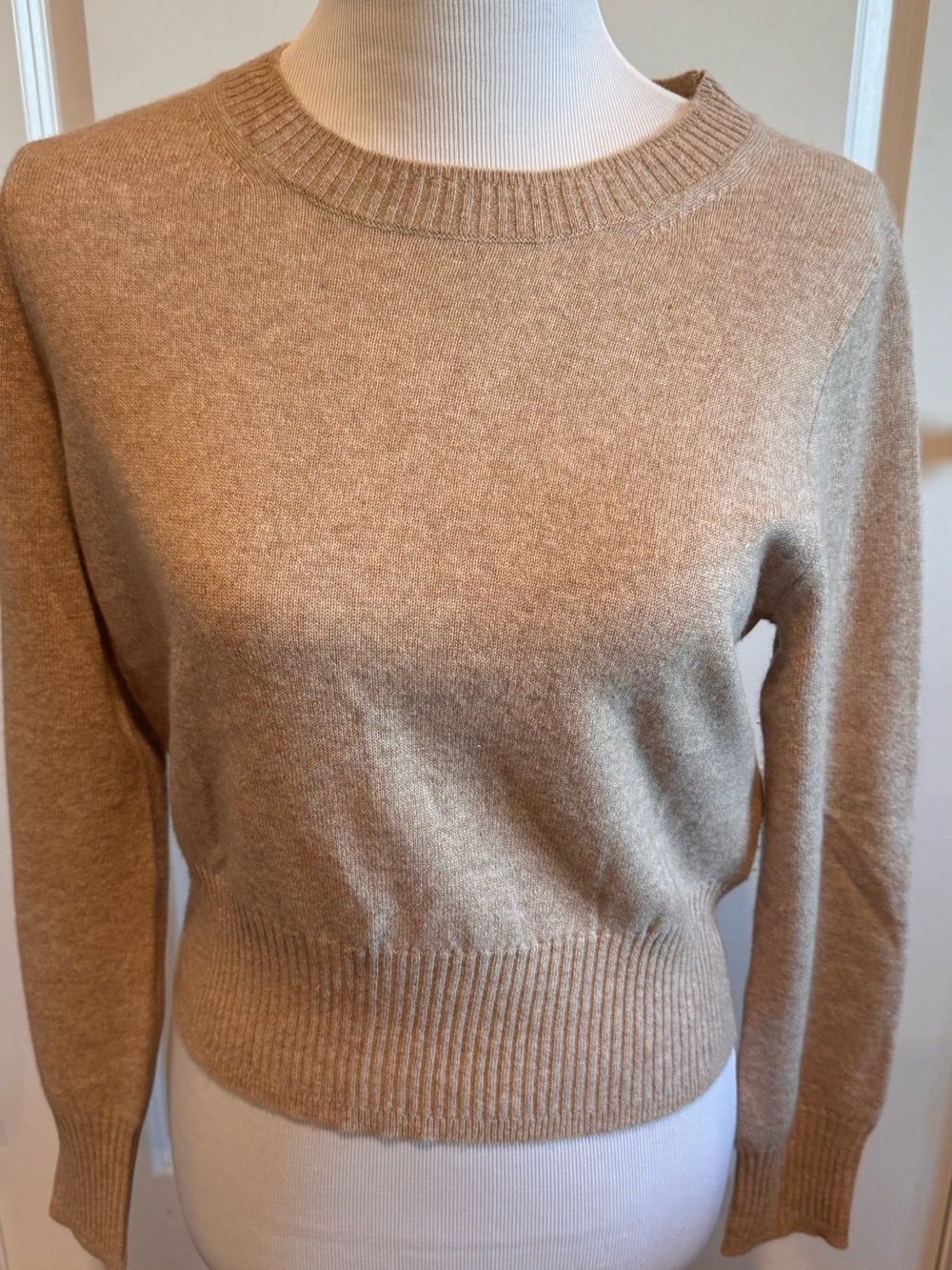J. Crew Women's Crewneck Sweater in Camel Beige